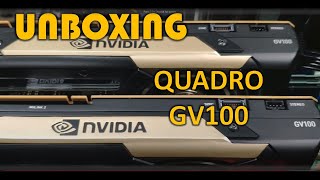 NVIDIA Quadro GV100 Unboxing [upl. by Noynek]