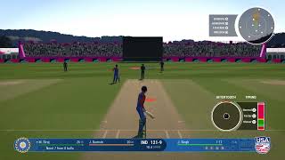 T20 WC 2024 Match 25 USA v India Gameplay [upl. by Melantha]