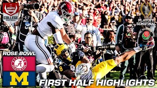 Rose Bowl HALFTIME HIGHLIGHTS Alabama Crimson Tide vs Michigan Wolverines  ESPN College Football [upl. by Asreht]