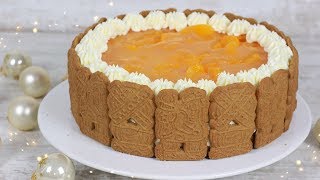 Spekulatius Kuchen mit Mandarinen ohne Backen  No Bake Cake Rezept [upl. by Airod]