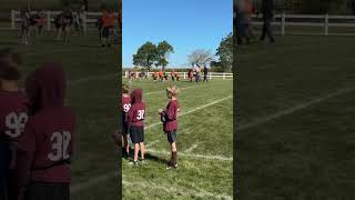 Breckin playing QB Tri Rivers Flag Football vs Midland [upl. by Shaine]