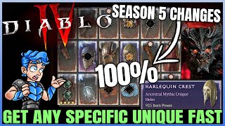 Diablo 4  Do THIS Now  Get ANY Specific Unique Gear FAST amp EASY  New Season 5 Boss Farm Guide [upl. by Akilat]