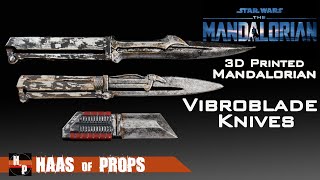 3D Printed Din Djarin Vibroblade Knives as in The Mandalorian Disney Series  3d Print MANDO KNIFE [upl. by Luz]