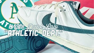 Nike Dunk Low “Athletic Department” Review  Legit Check Black Light [upl. by Xonnel]