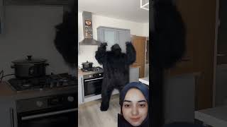 Scared gorillas comedy funny shorts trending [upl. by Annaek]