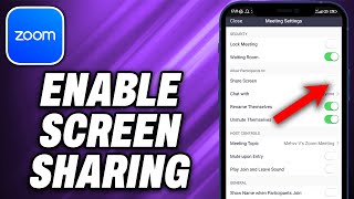 How To Enable Screen Sharing On Zoom Mobile 2024  Quick Help [upl. by Bobker]