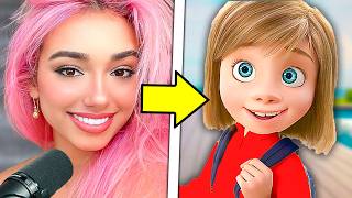 8 YouTubers Behind The Voices Kat Stokes Twins Inside Out 2 [upl. by Innavoj]