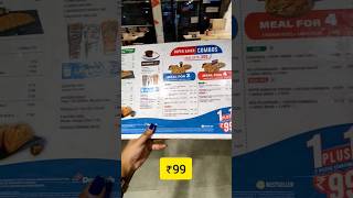 Dominos meal at just ₹99😱youtubeshorts shorts food dominos [upl. by Lauralee295]