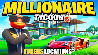 MILLIONAIRE TYCOON TURBOTAX MAP FORTNITE CREATIVE 20  TOKENS LOCATIONS [upl. by Ydnil]