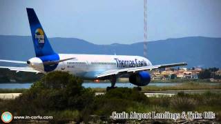 Corfu Airport Landings amp Take offs [upl. by Nevah]