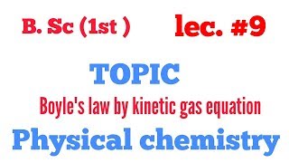 Boyles law from kinetic gas equation  Boyles Law derivation [upl. by Hsemin]