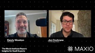 The Maxio Institute Report Insights for SaaS Experts with Jon Cochrane [upl. by Galvan]