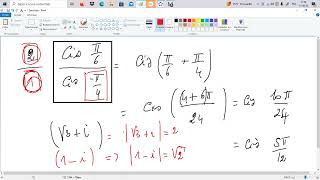 Rechercher le cosinus et le sinus de 5pi12 par les complexes [upl. by Raamaj]