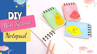 How to make a cute mini notepad  DIY kawai notepad at home  Notepad making  Easy to make [upl. by Refeinnej]