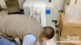 3120 Shredder Continuous Shredding of Roll Paper Style Security Adhesive Labels Video Showcase长条标签￼ [upl. by Redep]