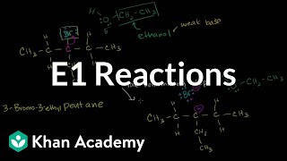 E1 reactions  Substitution and elimination reactions  Organic chemistry  Khan Academy [upl. by Idram]