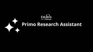 Ex Libris Primo Research Assistant Demo [upl. by Loux950]