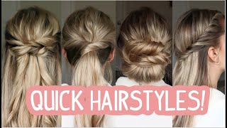 EASY LAST MINUTE HOLIDAY HAIRSTYLES FOR SHORT MEDIUM AND LONG HAIR [upl. by Annodas]