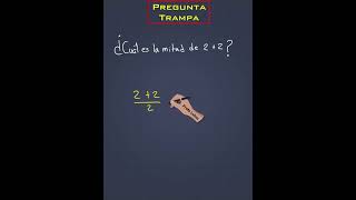 Pregunta trampa de matemáticas estudiantes mathematics matemática matemáticas [upl. by Eirtemed]