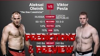 UFC Fight Night 103 Predictions Alexey Oleinik vs Viktor Pesta UFC FIGHT NIGHT PHOENIX PREVIEW [upl. by Mount]