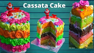 Christmas and New Year Special Italian Cassata Cake Part  2 [upl. by Niliak388]