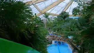 Center Parcs Elveden Forest Water Piste Slide kids POV 2023 [upl. by Elnukeda]