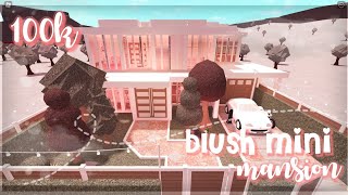 Blush Mini Mansion 100k roblox bloxburg  speedbuild  tour [upl. by Krm]