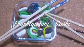 Gummibärchen  Fruchtgummi Sushi  Anleitung DIY  natürlich ohne Fisch [upl. by Everett]