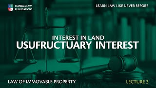 USUFRUCTUARY INTEREST IN LAND [upl. by Meil]