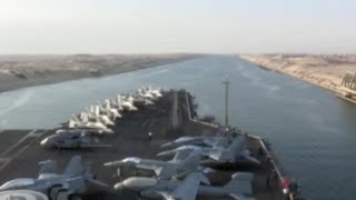 USS Enterprise Carrier Strike Group Goes Through Suez Canal [upl. by Eiliak]