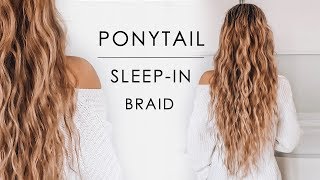 Sleepin Ponytail Beachy Waves Hair Tutorial  Shonagh Scott [upl. by Dao]