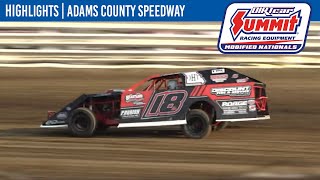 DIRTcar Summit Modified Nationals  Adams County Speedway  June 19 2024  HIGHLIGHTS [upl. by Swirsky71]