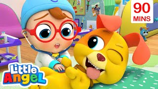 Bingos Doctor Checkup Song  More Dog Songs  Little Angel Kids Nursery Rhymes [upl. by Ezri562]