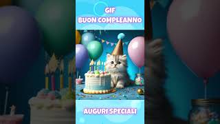 AUGURI SPECIALI BUON COMPLEANNO Teneri e divertenti cuccioli auguri gif compleanno cuccioli [upl. by Laehplar]