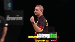 NINEDARTER Dimitri Van Den Bergh vs Stephen Bunting  2018 Grand Slam [upl. by Pussej]