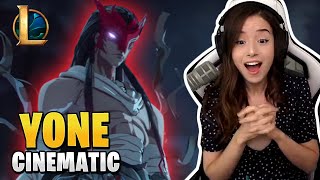 Pokimane reacts to YONE amp Yasuo Cinematic  League of Legends [upl. by Eiramana547]