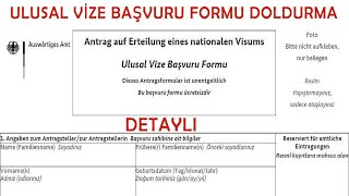 Aile Birleşimi ulusal Vize Başvuru Formu Doldurma [upl. by Blight]