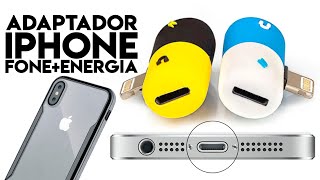 Adaptador Iphone para Fone e Carregador  Adaptador Lightning splitter fone e energia [upl. by Delfine640]