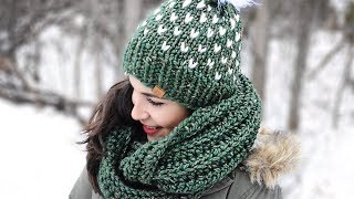 EASY CROCHET INFINITY SCARF  TUTORIAL  CJ Design [upl. by Canada536]