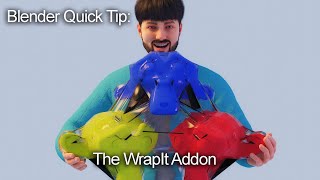 Blender Quick Tip The WrapIt Addon [upl. by Ulrikaumeko]