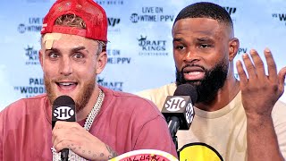 HIGHLIGHTS  JAKE PAUL VS TYRON WOODLEY 2 POSTFIGHT PRESS CONFERENCE [upl. by Ennaxxor]