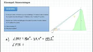 Eksempel Sinussetningen [upl. by Ynatirb]