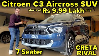 Rs 10 Lakh में 7 Seater Family Car  Citroen C3 Aircross SUV  5 amp 7 Seater  Creta Facelift Rival🔥 [upl. by Ramak]