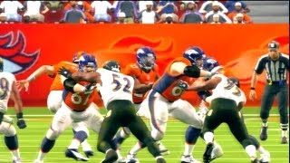 NFL Playoffs 2013 Div Round  Baltimore Ravens vs Denver Broncos  2nd Qrt  Madden 13  HD [upl. by Silsbye]