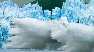 Huge glacier calving and danger glacier waves compilation 2k18 23 [upl. by Eek]