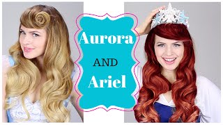 Disneys Ariel AND Aurora Hair tutorial [upl. by Andree]