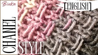 English Tweed Chanelstyle elegant knitting pattern [upl. by Lynd]