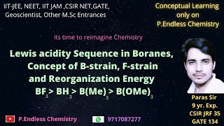 Lewis acidity Sequence in boranes Concept of Bstrain Fstrain and Reorganization energy [upl. by Krisha]