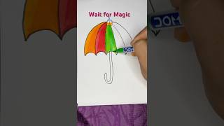 DIY Rainbow 🌈 Umbrella Art ☔️ art shorts ytshorts creative kids [upl. by Ybloc]