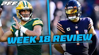 Bears vs Packers Week 18 Game Review  PFF [upl. by Prader755]